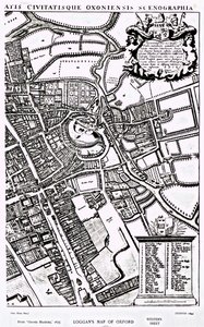 Loggans kort over Oxford, Western Sheet, fra 